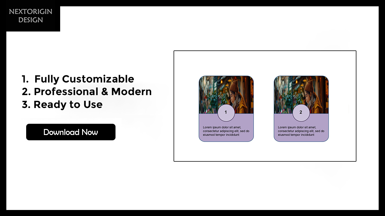 Two Points Picture Infographic Template