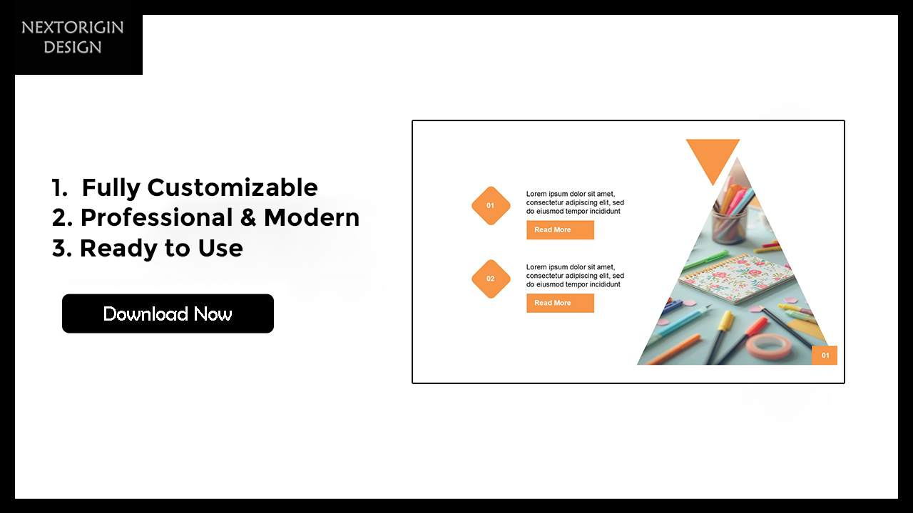 Two Points Triangular Infographic Template