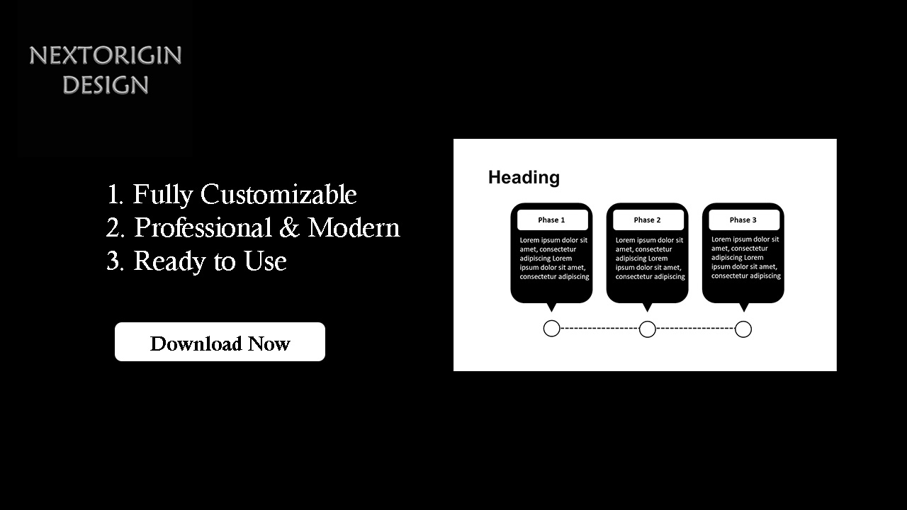 Professional Presentation – Three Phases made of rectangle